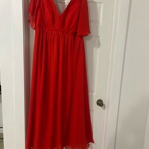 Elegant Red Maxi Dress